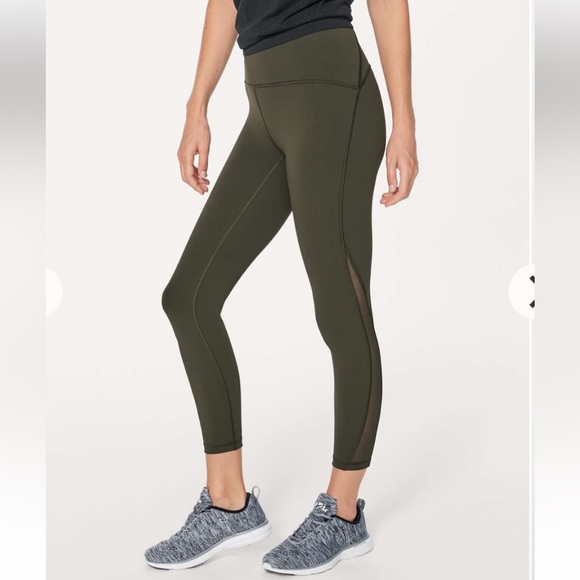 Lululemon Train Times 7/8 Pant 25”Dark Olive Size 10 - Picture 3 of 16